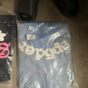 Light Blue Graphic Hoodie